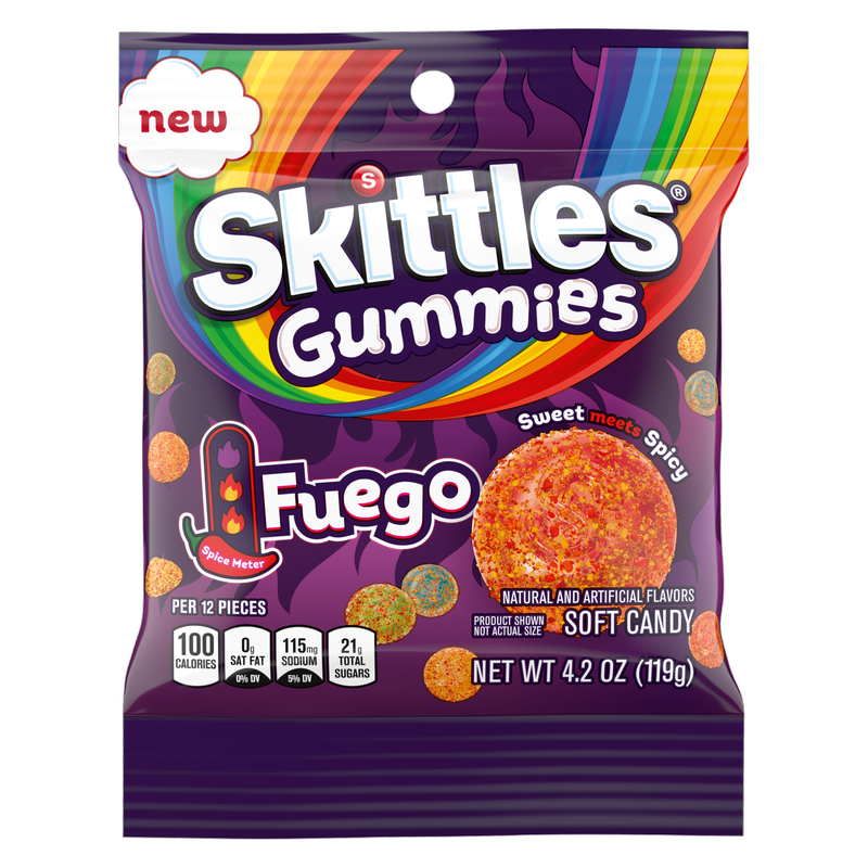 Skittles Gummies Fuego Sample 4.2oz
