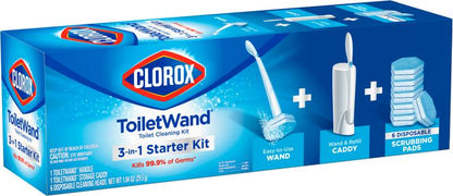 Clorox No Scent Toilet Wand Kit 1.04oz Stick