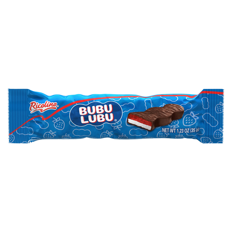 Ricolino Bubulubu Chocolate Strawberry Marshmallow Bar 3ct
