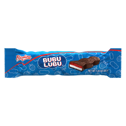 Ricolino Bubulubu Chocolate Strawberry Marshmallow Bar 3ct
