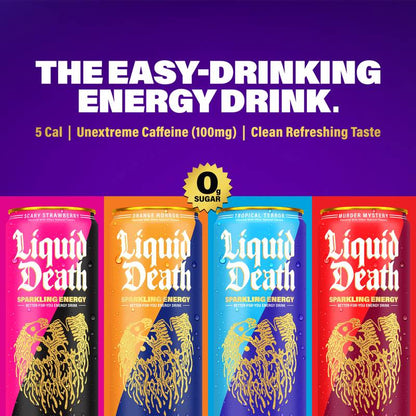 Liquid Death Orange Horror Sparkling Energy 12oz Can