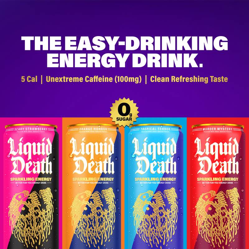 Liquid Death Tropical Terror Sparkling Energy 12oz Can