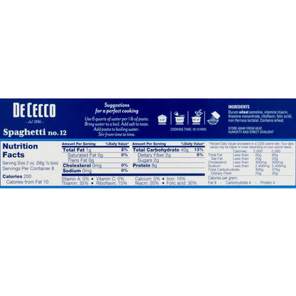 De Cecco Spaghetti Pasta 1lb