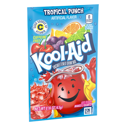Kool Aid Tropical Punch Powdered Drink Mix Packet .16oz