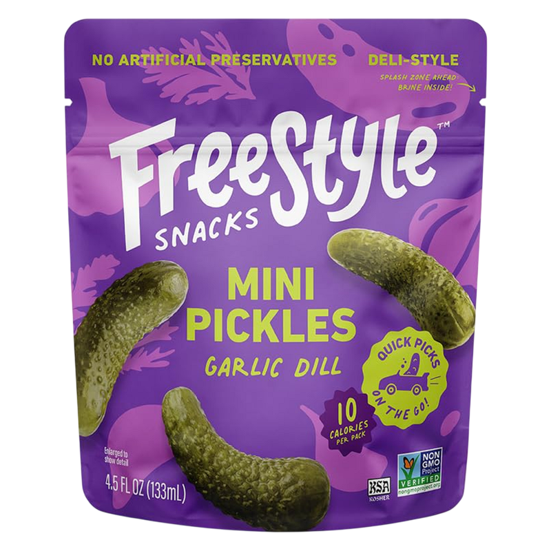 Freestyle Snacks Garlic Dill Mini Pickles 4.5oz