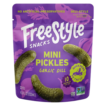 Freestyle Snacks Garlic Dill Mini Pickles 4.5oz