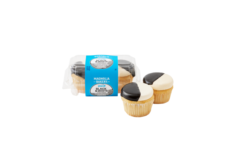 Gopuff x Magnolia Bakery Black & White Cupcakes
