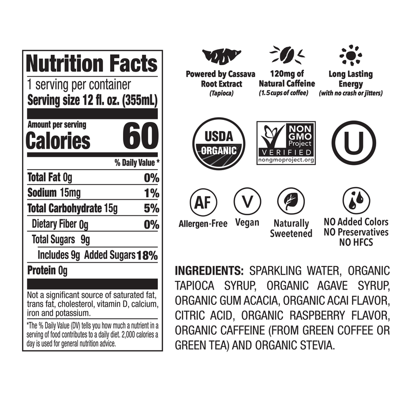 Oca Energy Berry Acai 12oz
