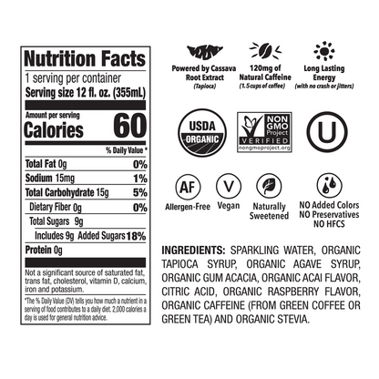 Oca Energy Berry Acai 12oz