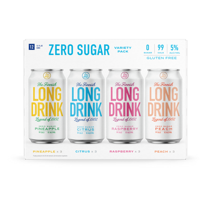 Long Drink Zero Sugar Variety 12 Pack 12oz Can 5% ABV