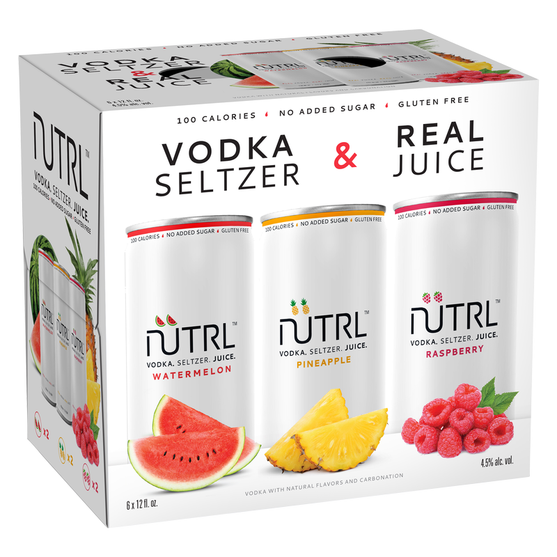 NUTRL Vodka Seltzer Variety 6pk 12oz Can 4.5 % ABV