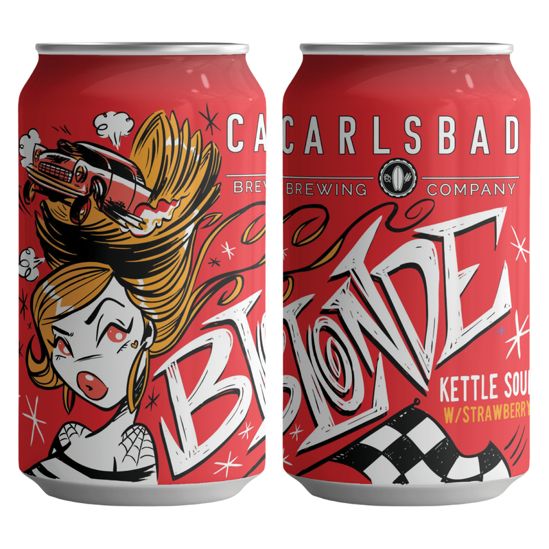 Carlsbad Brewing Co. Blonde Kettle Sour Strawberry 4pk 16oz Can