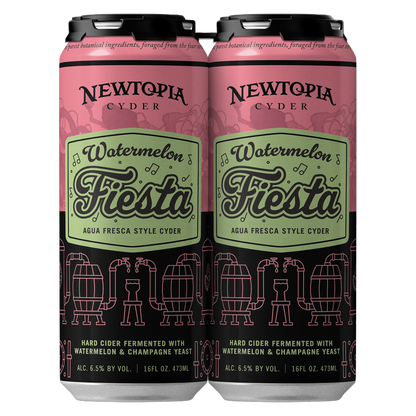 Newtopia Watermelon Fiesta Hard Cyder 4pk 16oz Can