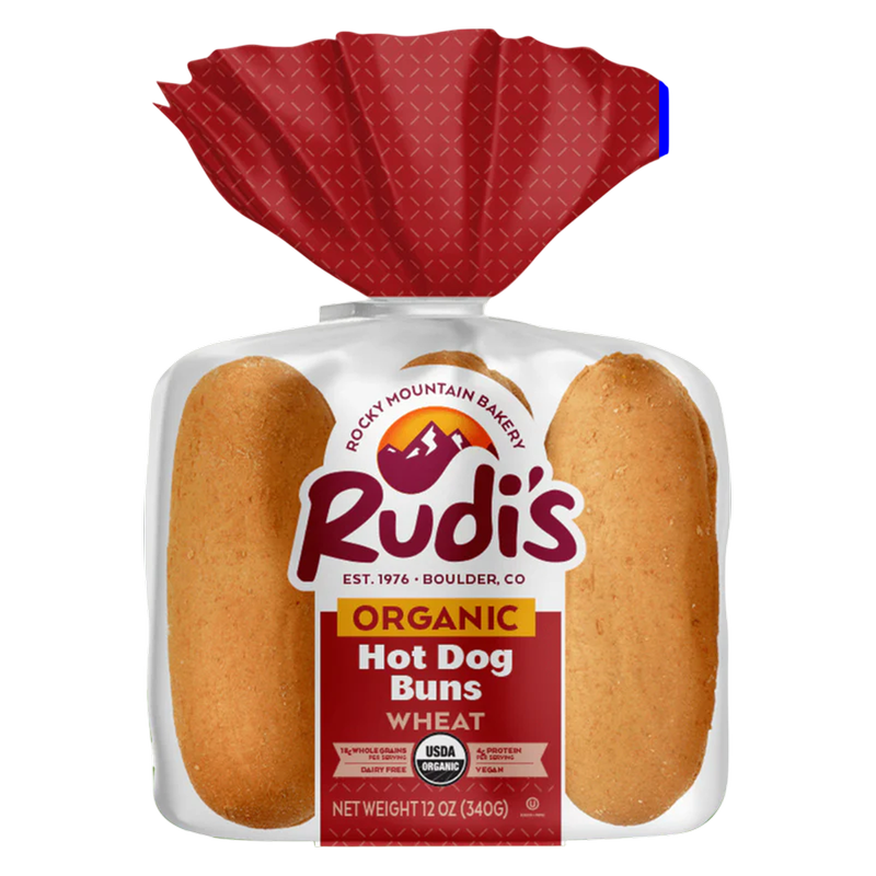 Frozen Rudi's Organic Wheat Hot Dog Buns - 6ct/12oz