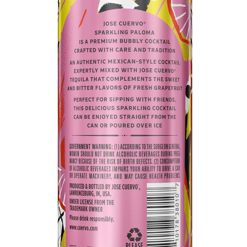 Jose Cuervo Sparkling Paloma 4pk 12oz Can