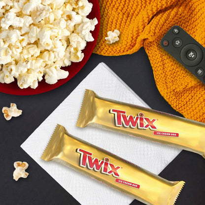 TWIX Ice Cream Bars Vanilla Caramel Chocolatey Cookie Dessert Bar , 6ct