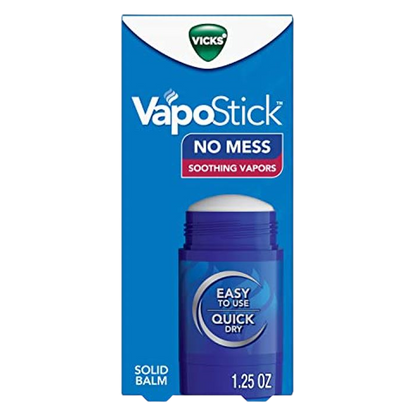 Vicks VapoStick, Invisible Solid Balm with Soothing Vicks Vapors, Non-Medicated, 1.25 Oz
