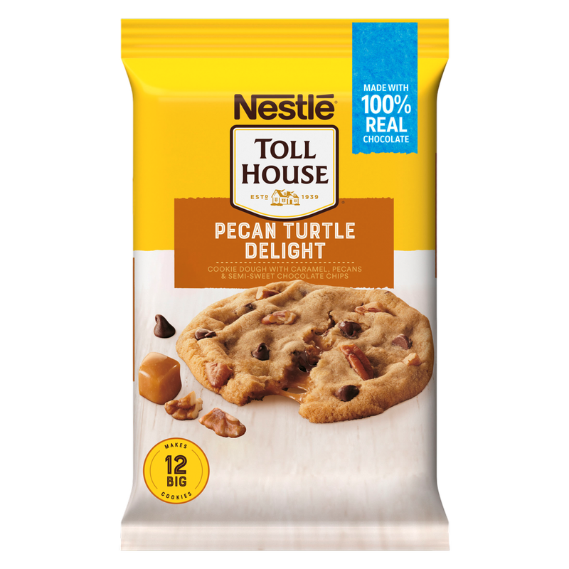 Nestle Toll House Caramel Pecan Turtle Cookie Dough - 12ct/16oz