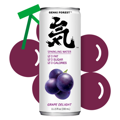 Genki Forest Grape Delight Sparkling Water 11.15oz Can