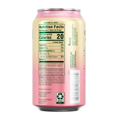 Bloom Pop Strawberry Cream 12oz Can