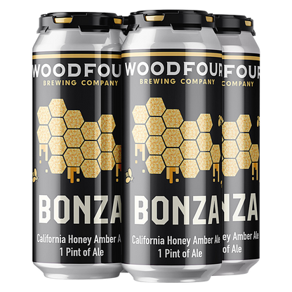 Woodfour Brewing Co. Seasonal - Bonza Honey Amber Ale 4pk 16oz