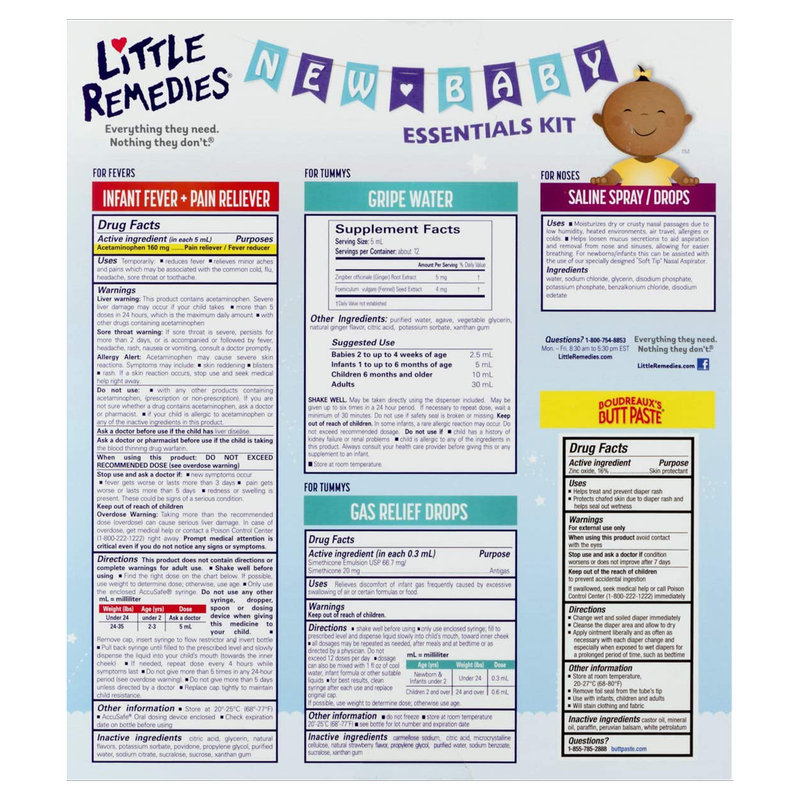Little Remedies New Baby Essentials 6 Piece Kit