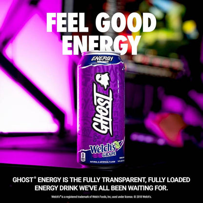 GHOST ENERGY Welch's Grape 16oz Can