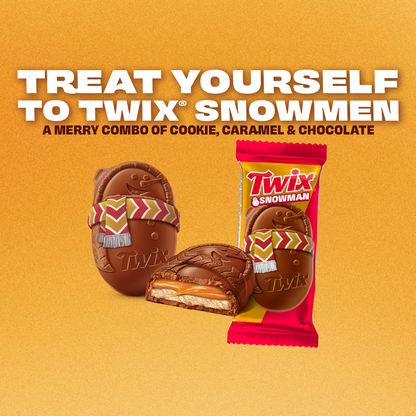Twix Caramel Cookie Snowman, 1.06 oz