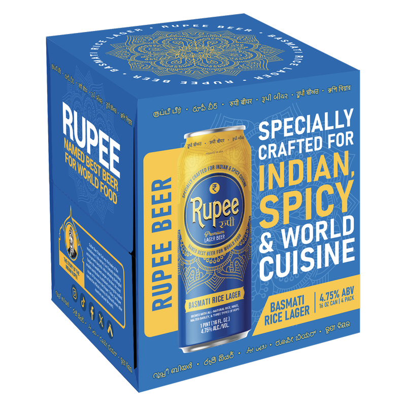 Rupee Basmati Rice Lager 4pk 16oz Can
