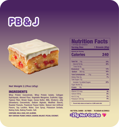 Prime Bites Protein Brownie PB&J, 2.29oz
