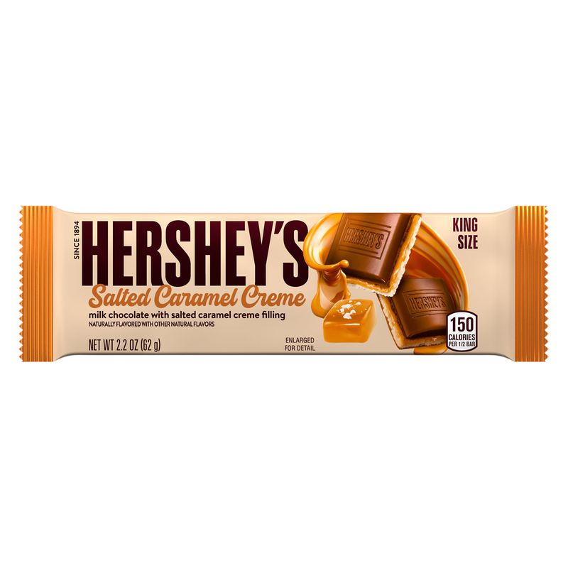 Hersheys Salted Caramel Creme Chocolate Bar, King Size, 2.2 oz