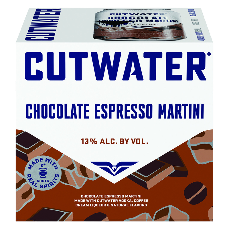 Cutwater Chocolate Espresso Martini 4pk 12oz Can 13% ABV