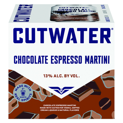 Cutwater Chocolate Espresso Martini 4pk 12oz Can 13% ABV