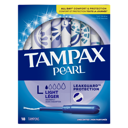 Tampax Pearl Light Tampons 18 Ct
