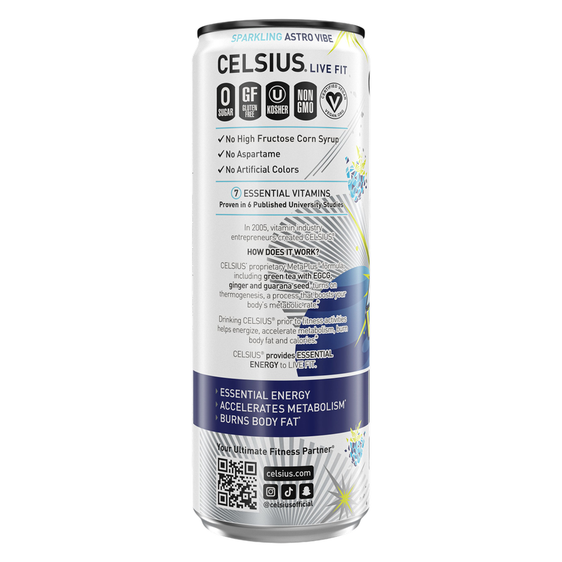 CELSIUS Sparkling Astro Vibe Energy Drink 12oz Can