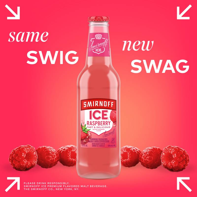 Smirnoff Ice Raspberry 6pk 11.2oz Btl 4.5% ABV