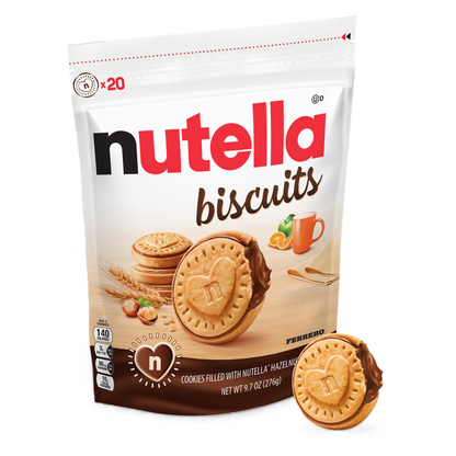 Nutella Biscuits Cookies Fillled with Hazelnut Spread, 9.7 oz