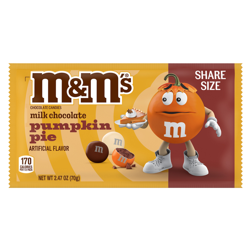 M&M'S® Pumpkin Pie Milk Chocolate Candies Share Size 2.47oz