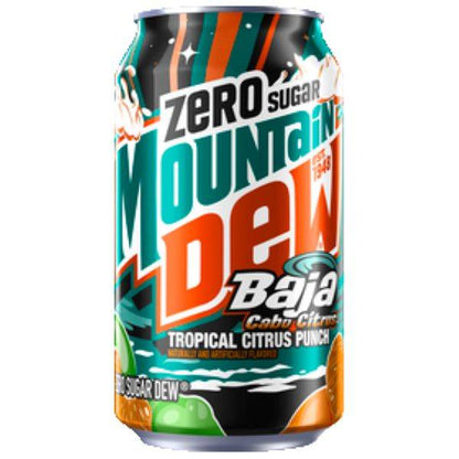 Mountain Dew Zero Sugar Baja Cabo Citrus Tropical Citrus Punch 12pk 12oz Can