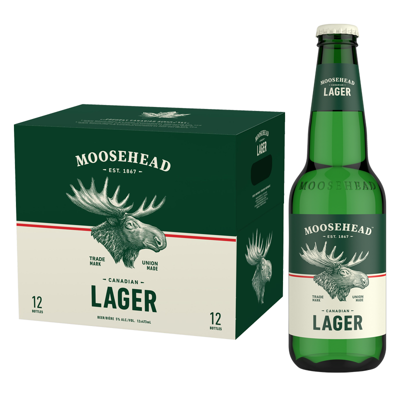 Moosehead Lager 12pk 12oz Btl 5.0% ABV – BevMo!