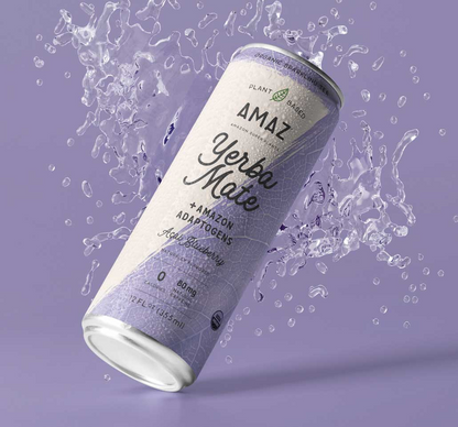 Amaz Yerba Mate + Amazon Adaptogens Blueberry Acai 12oz