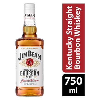 Jim Beam Bourbon Whiskey 750ml (80 Proof)