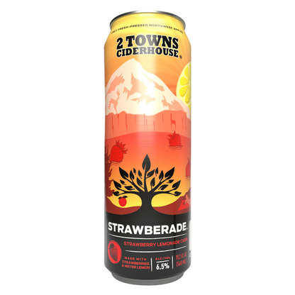 2 Towns Ciderhouse Strawberade 19.2oz Can 6.5 ABV