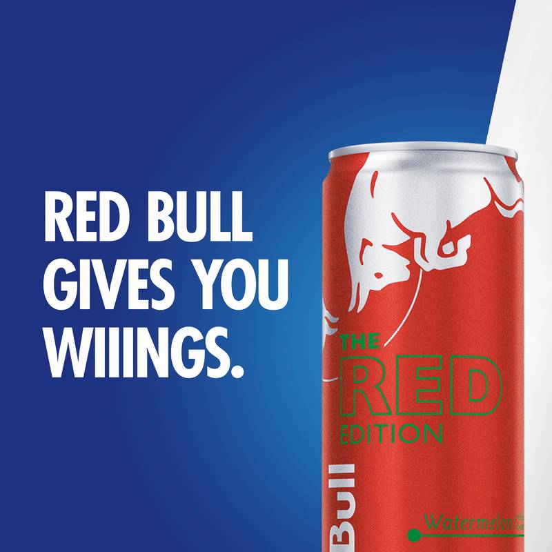 Red Bull Red Edition Watermelon Energy Drink 24pk 12oz Can- XL