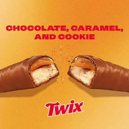 TWIX Milk Chocolate Caramel Cookie Candy Bar, Share Size, 3.02 oz