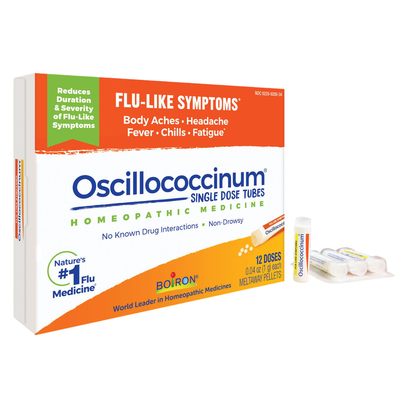 Boiron, Oscillococcinum, Flu-Like Symptoms, 12 Quick-Dissolving Pellets , 0.04 Oz Each