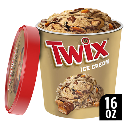 Twix Caramel Light Ice Cream with Twix Cookie Bar Pieces Pint