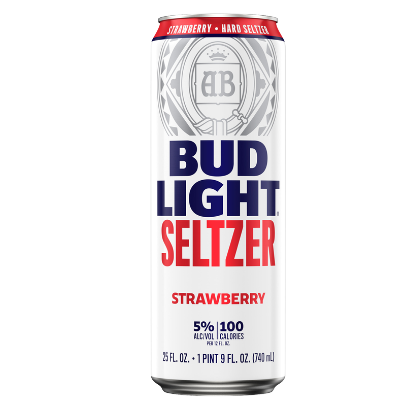 Bud Light Hard Seltzer Strawberry 25oz Can 5% ABV