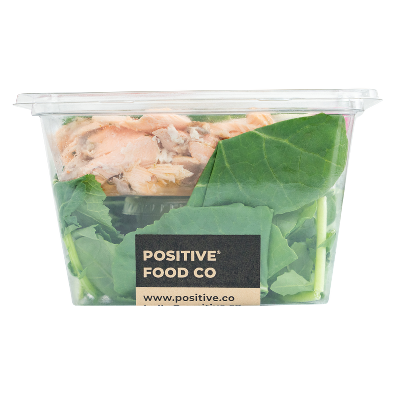 Salmon Kale Salad by Positive Food Co