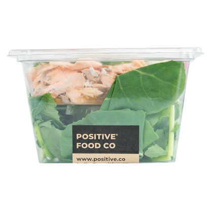Salmon Kale Salad by Positive Food Co